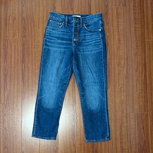 Madewell Petite Perfect Vintage Jean in Barnsdale Wash: Button-Front Edition
